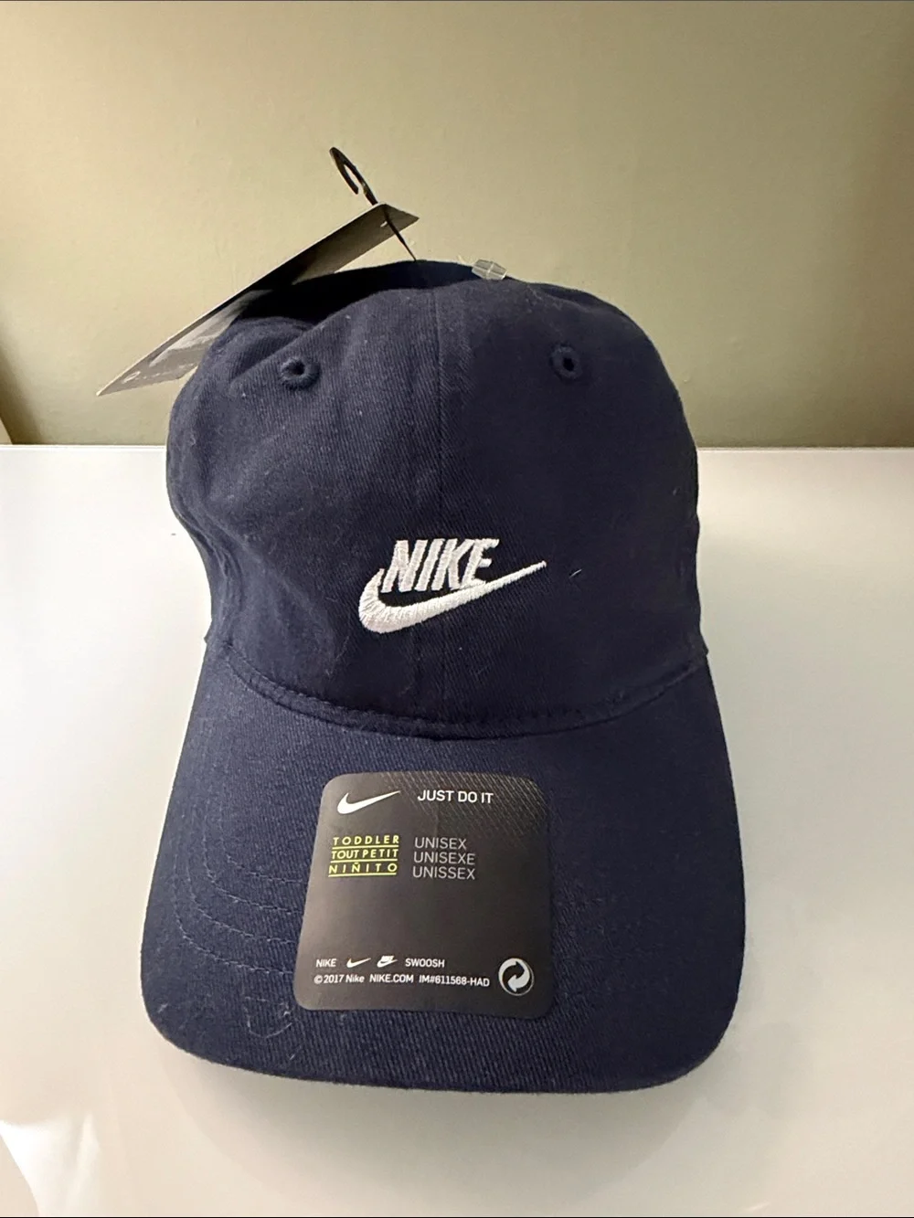 Nike Navy Baseball Cap with White Swoosh
